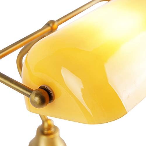 Lampe de Banquier Jaune Estelle Détour en Verre - Reflets Subtils & Décor Raffiné