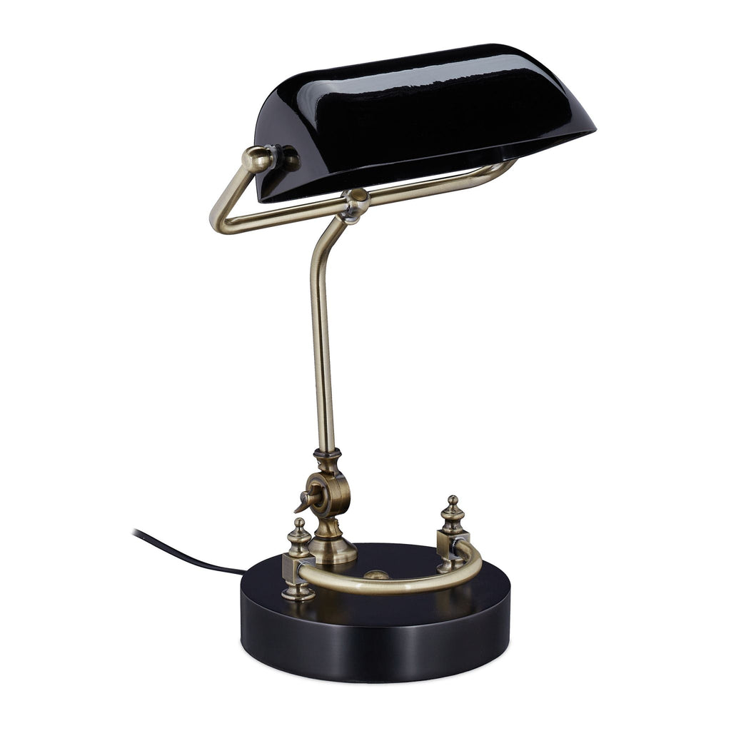 Lampe de Banquier Noir Noélie Estampe - Une Note Singulière dans le Décor