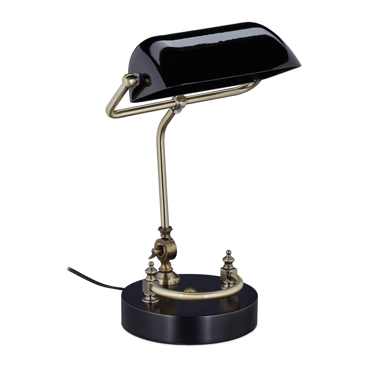 Lampe de Banquier Noir Noélie Estampe - Une Note Singulière dans le Décor