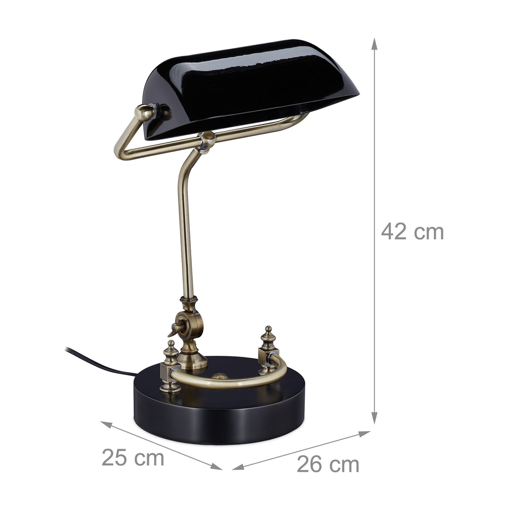 Lampe de Banquier Noir Noélie Estampe - Une Note Singulière dans le Décor