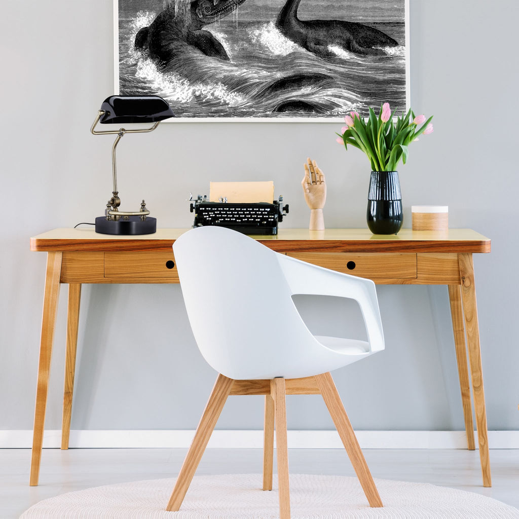 Lampe de Banquier Noir Noélie Estampe - Une Note Singulière dans le Décor