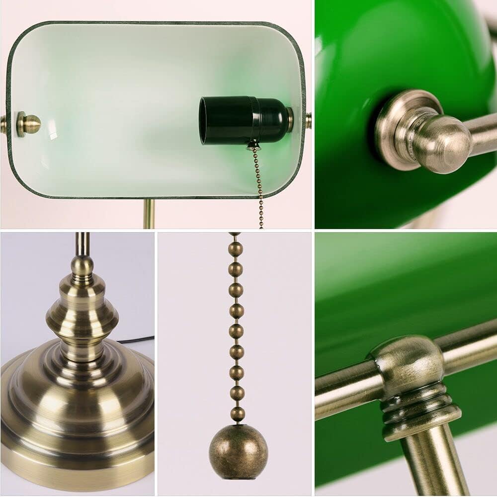 Lampe de Bibliothèque Verte Yuna Arabella - Une Touche Élégante dans le Décor