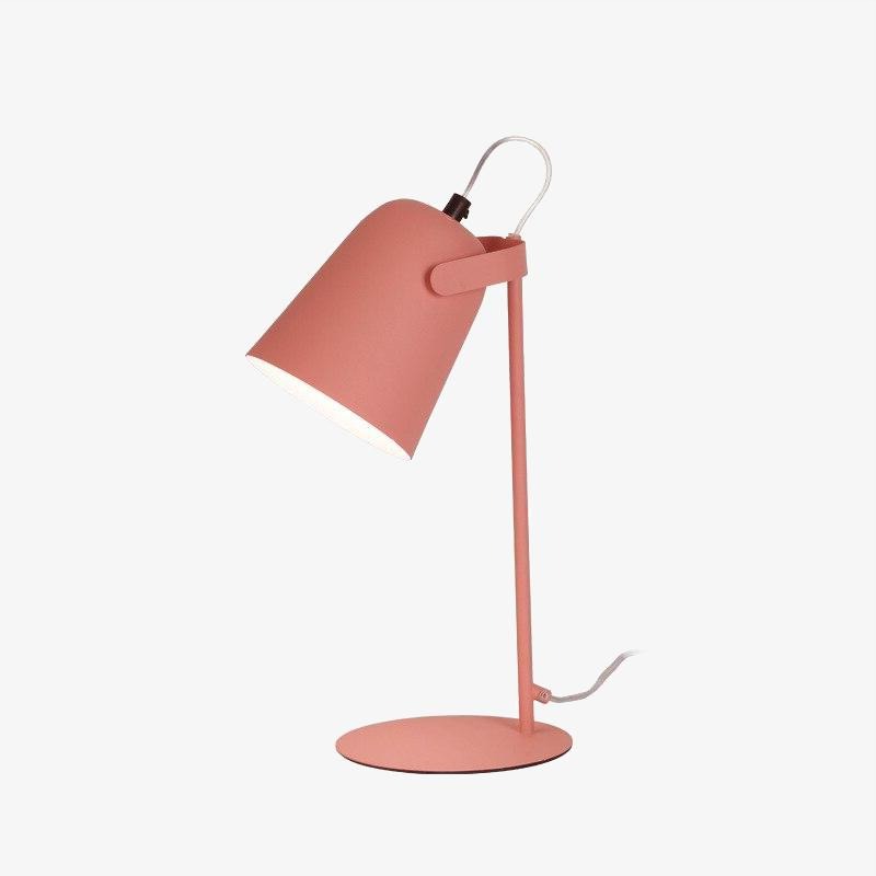 Lampe de bureau moderne avec abat-jour cylindrique coloré Ullysa