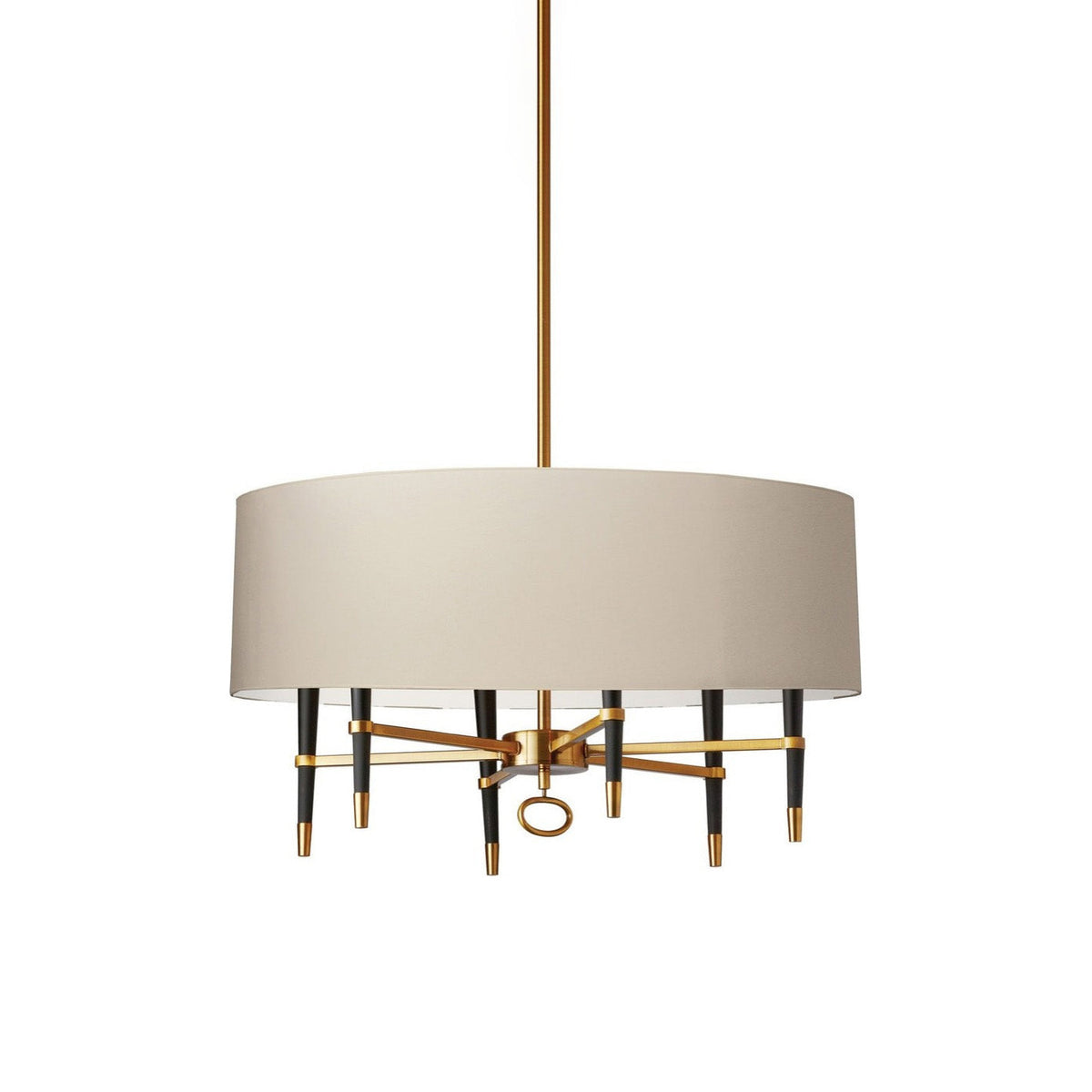Lustre en Laiton et Tissu Élégance Vintage - Neutralighting
