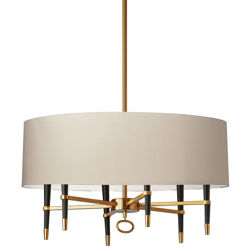 Lustre en Laiton et Tissu Élégance Vintage - Neutralighting
