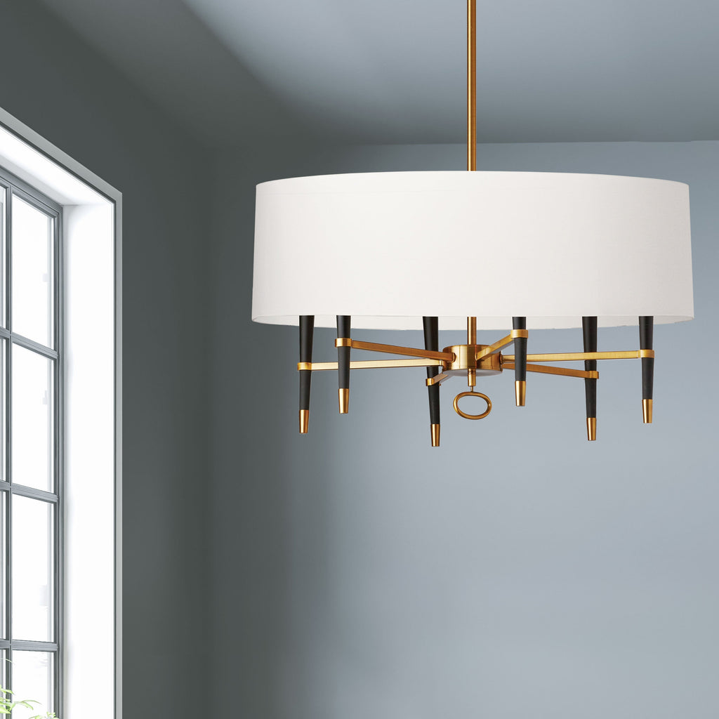 Lustre en Laiton et Tissu Élégance Vintage - Neutralighting
