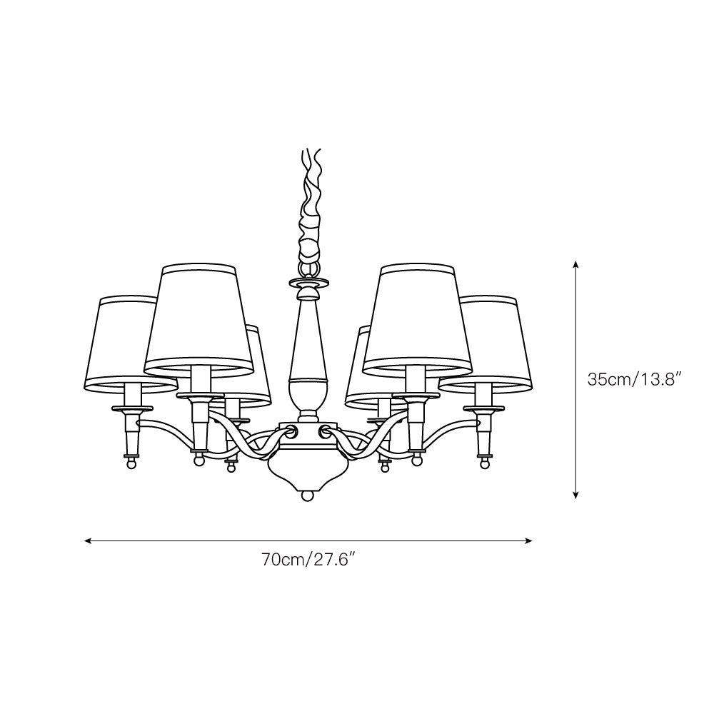 Zosolia Chandelier en Tissu et Laiton Industriel Vintage de Luxe - Neutralighting
