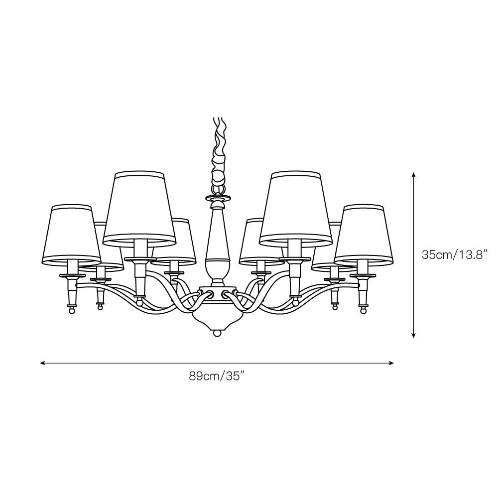 Zosolia Chandelier en Tissu et Laiton Industriel Vintage de Luxe - Neutralighting