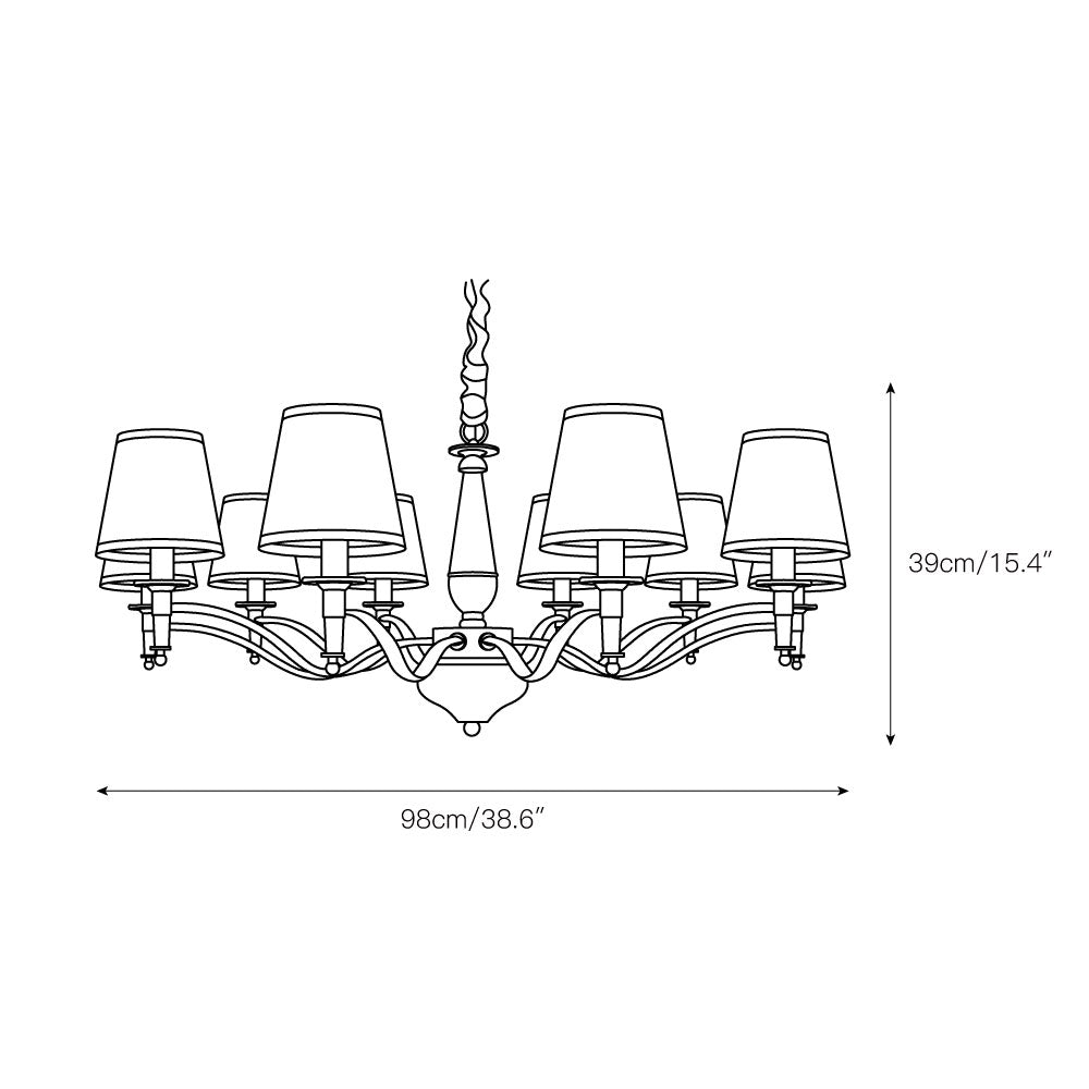 Zosolia Chandelier en Tissu et Laiton Industriel Vintage de Luxe - Neutralighting