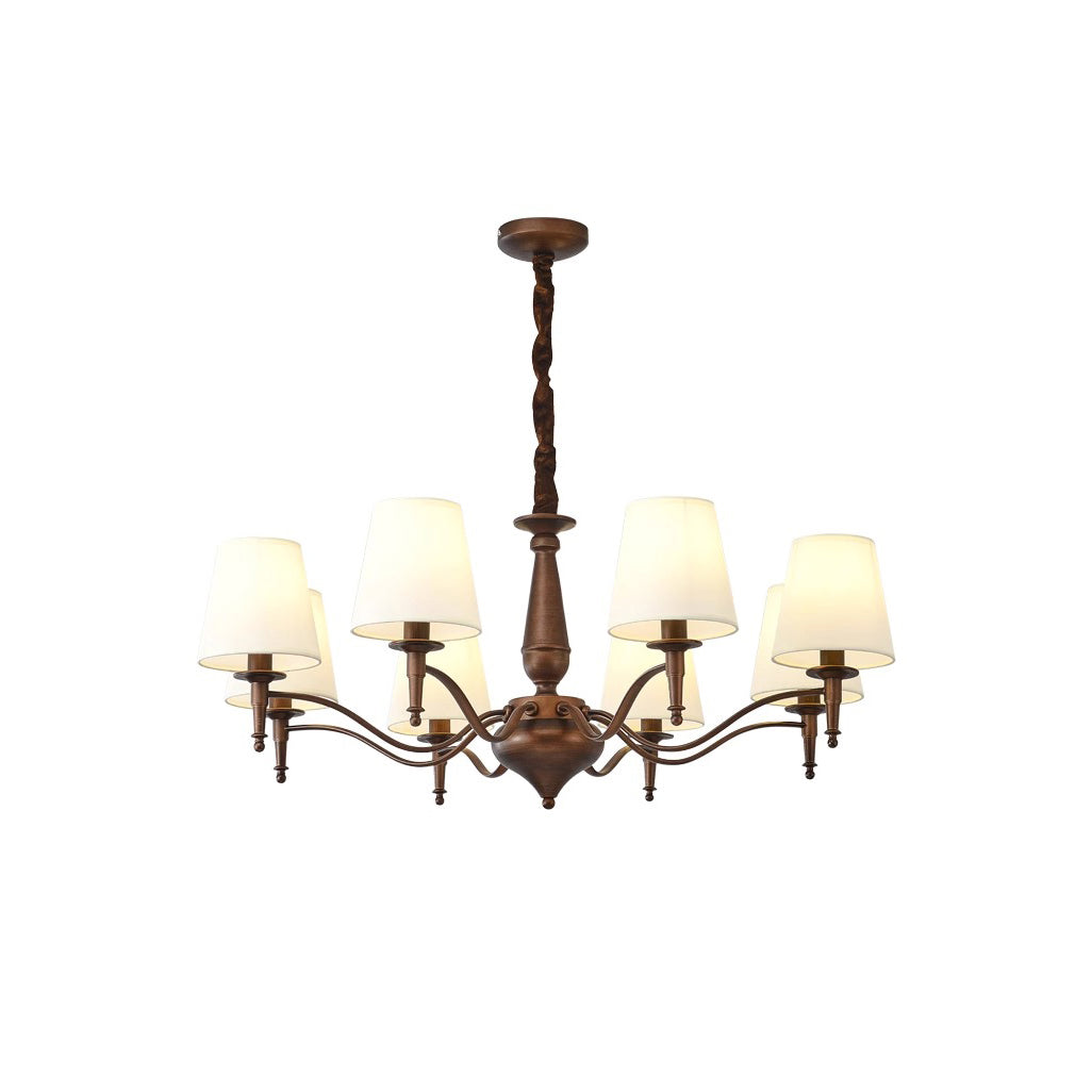Zosolia Chandelier en Tissu et Laiton Industriel Vintage de Luxe - Neutralighting