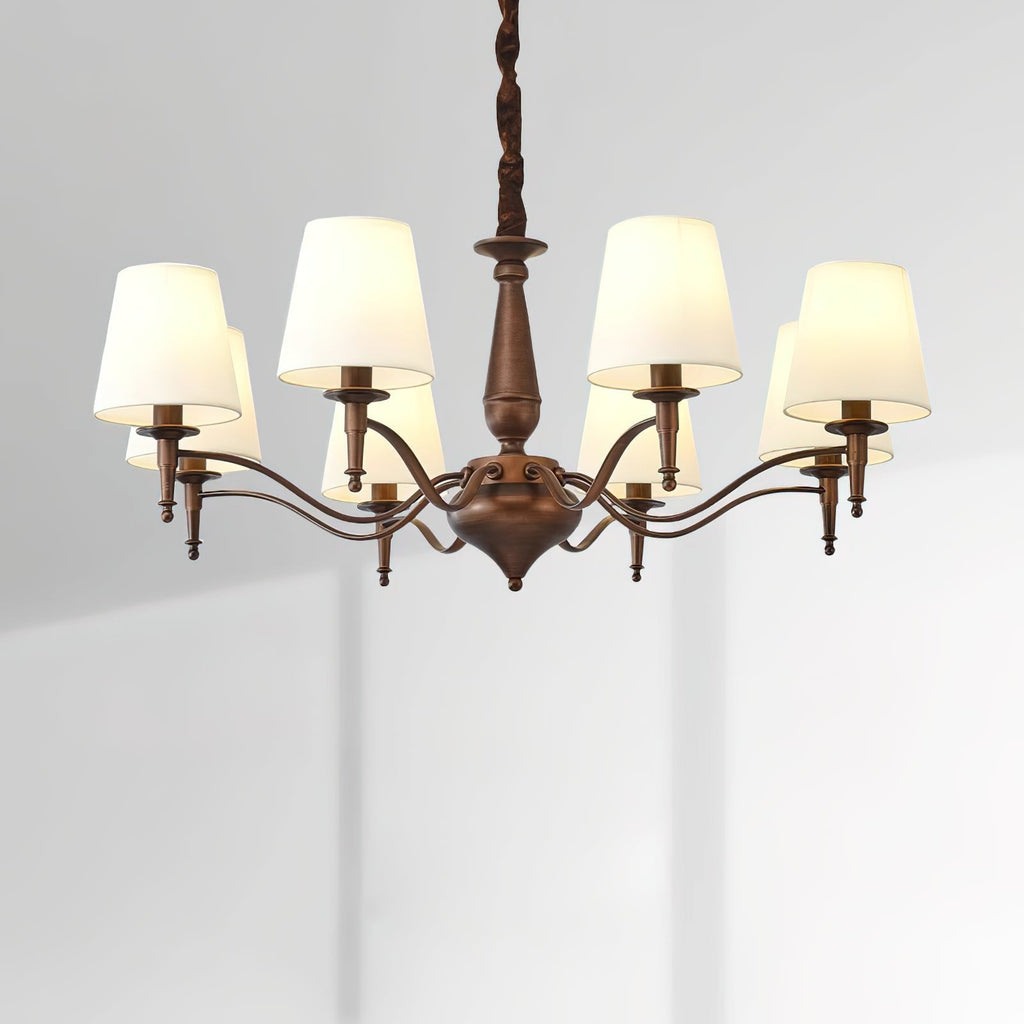 Zosolia Chandelier en Tissu et Laiton Industriel Vintage de Luxe - Neutralighting