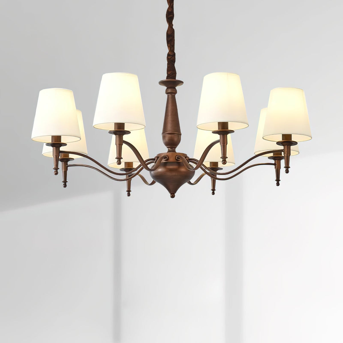 Zosolia Chandelier en Tissu et Laiton Industriel Vintage de Luxe - Neutralighting