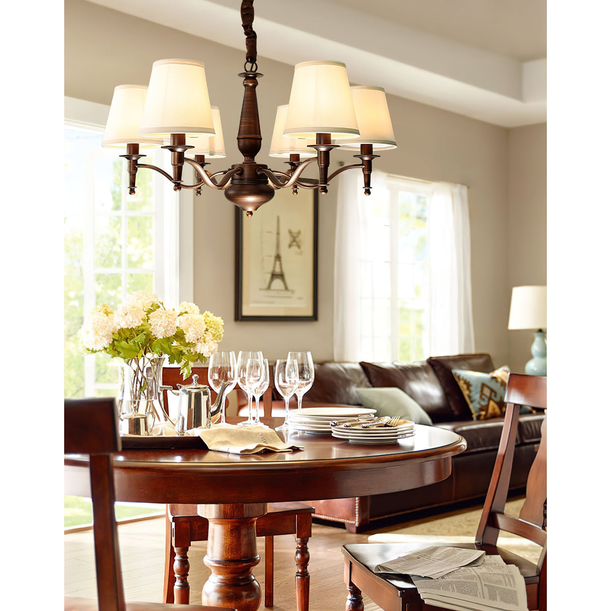 Zosolia Chandelier en Tissu et Laiton Industriel Vintage de Luxe - Neutralighting