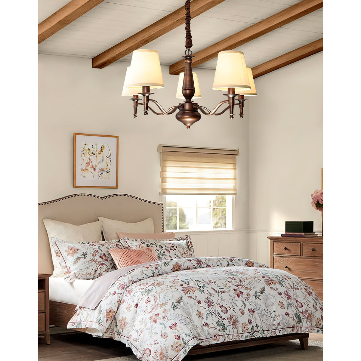 Zosolia Chandelier en Tissu et Laiton Industriel Vintage de Luxe - Neutralighting