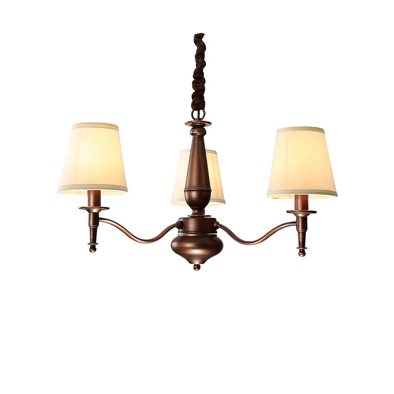 Zosolia Chandelier en Tissu et Laiton Industriel Vintage de Luxe - Neutralighting