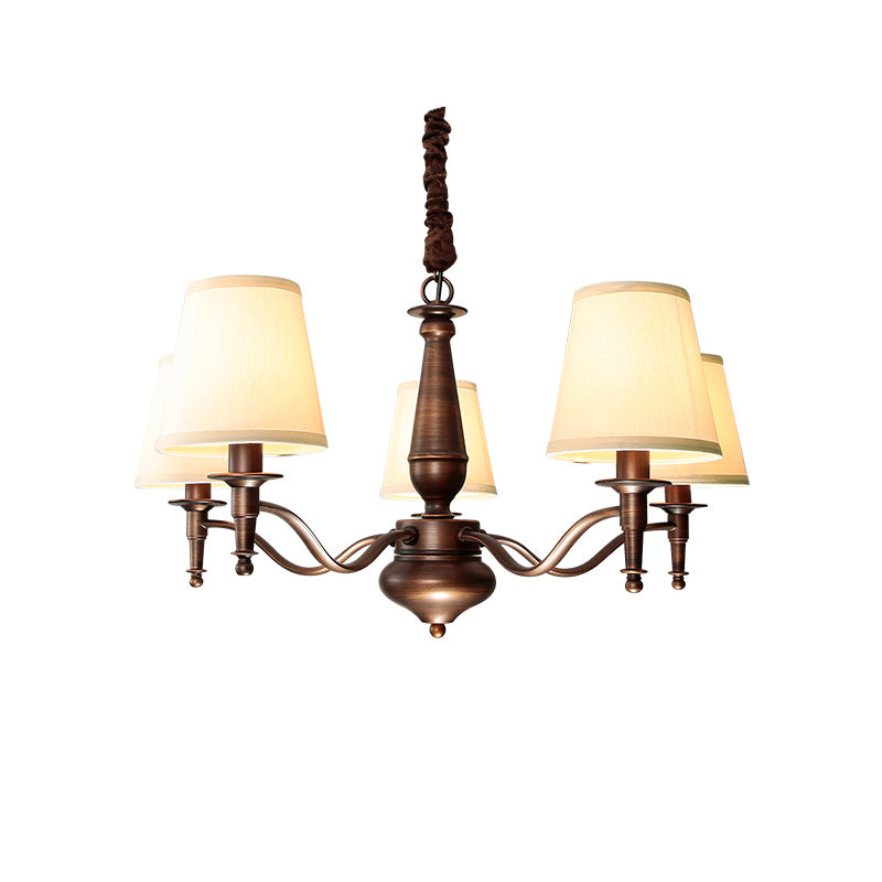 Zosolia Chandelier en Tissu et Laiton Industriel Vintage de Luxe - Neutralighting
