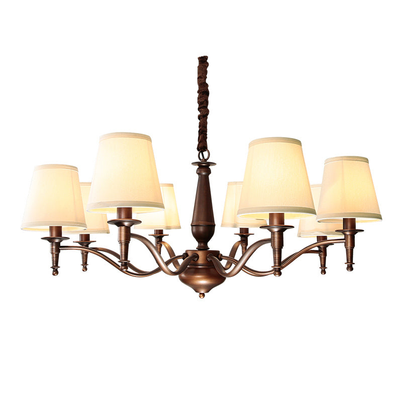 Zosolia Chandelier en Tissu et Laiton Industriel Vintage de Luxe - Neutralighting
