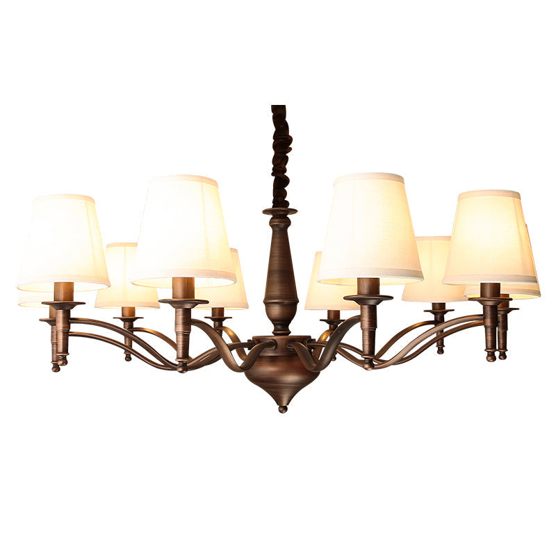 Zosolia Chandelier en Tissu et Laiton Industriel Vintage de Luxe - Neutralighting