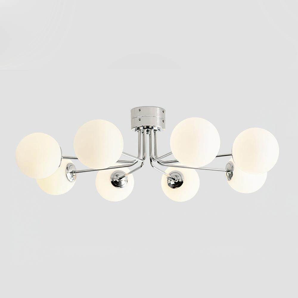 Lustra Plafonnier Globe Blanc Doré - Neutralighting