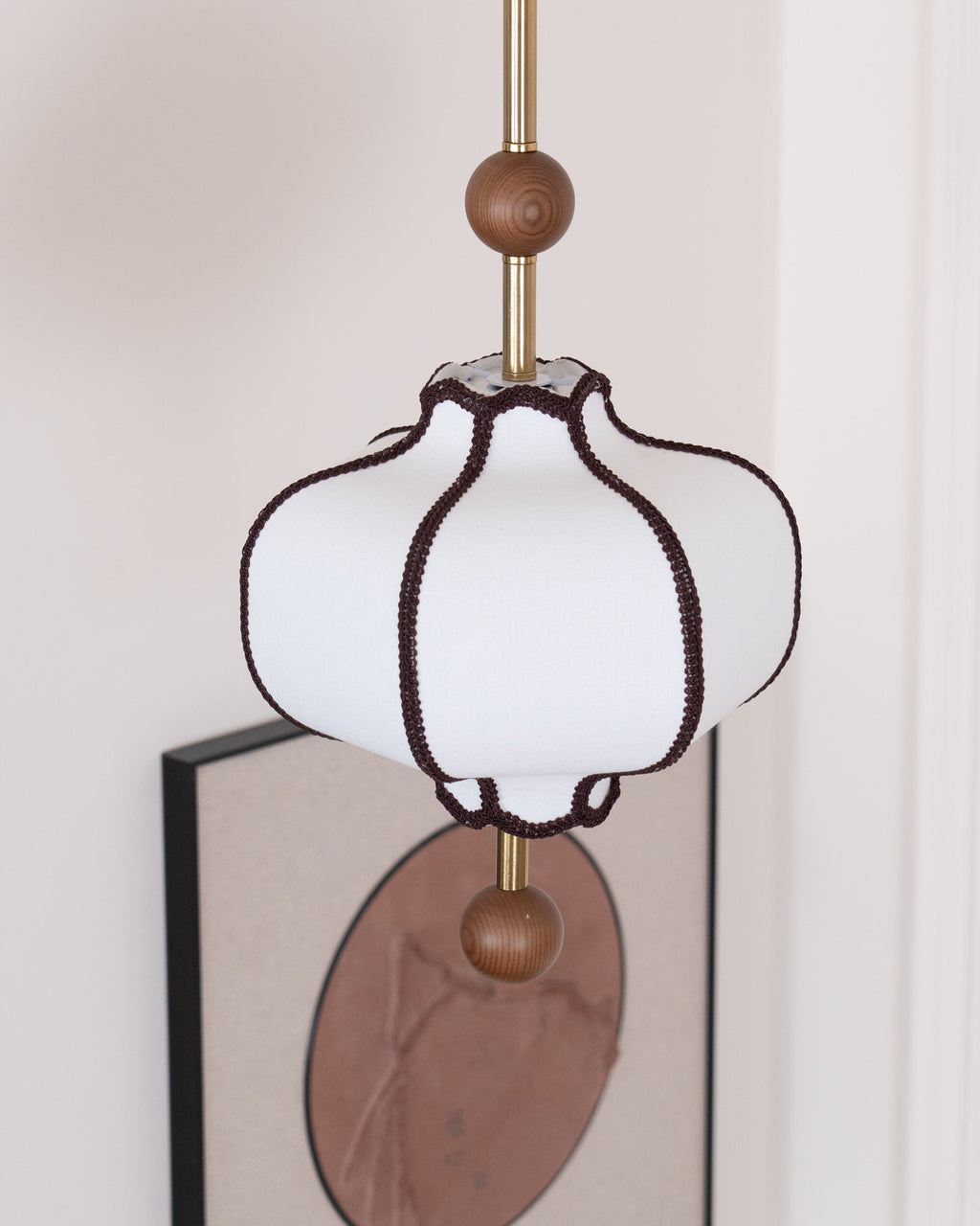 Lustra Suspension Lampe Lanterne en Tissu pour Salon - Neutralighting