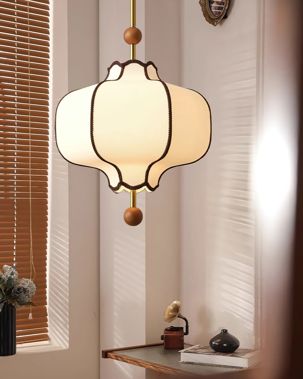 Lustra Suspension Lampe Lanterne en Tissu pour Salon - Neutralighting