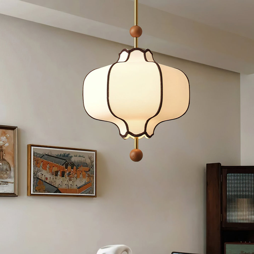 Lustra Suspension Lampe Lanterne en Tissu pour Salon - Neutralighting