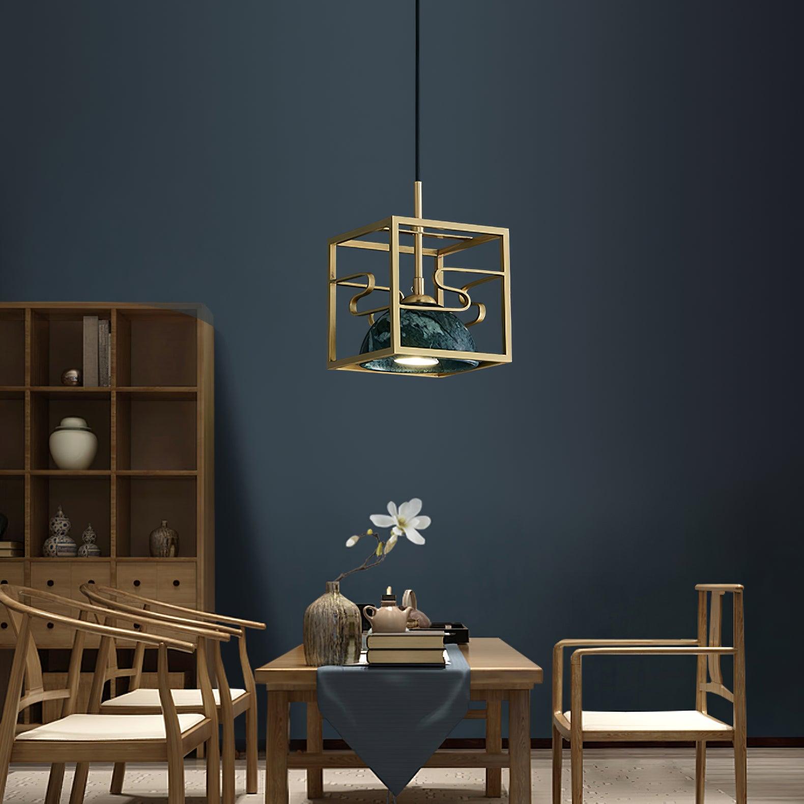 Cubo Lampe Pendante en Laiton Moderne - Neutralighting