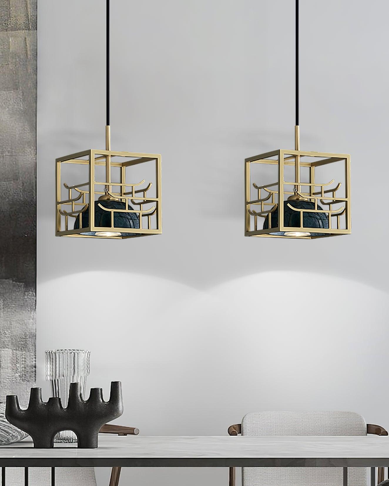 Cubo Lampe Pendante en Laiton Moderne - Neutralighting