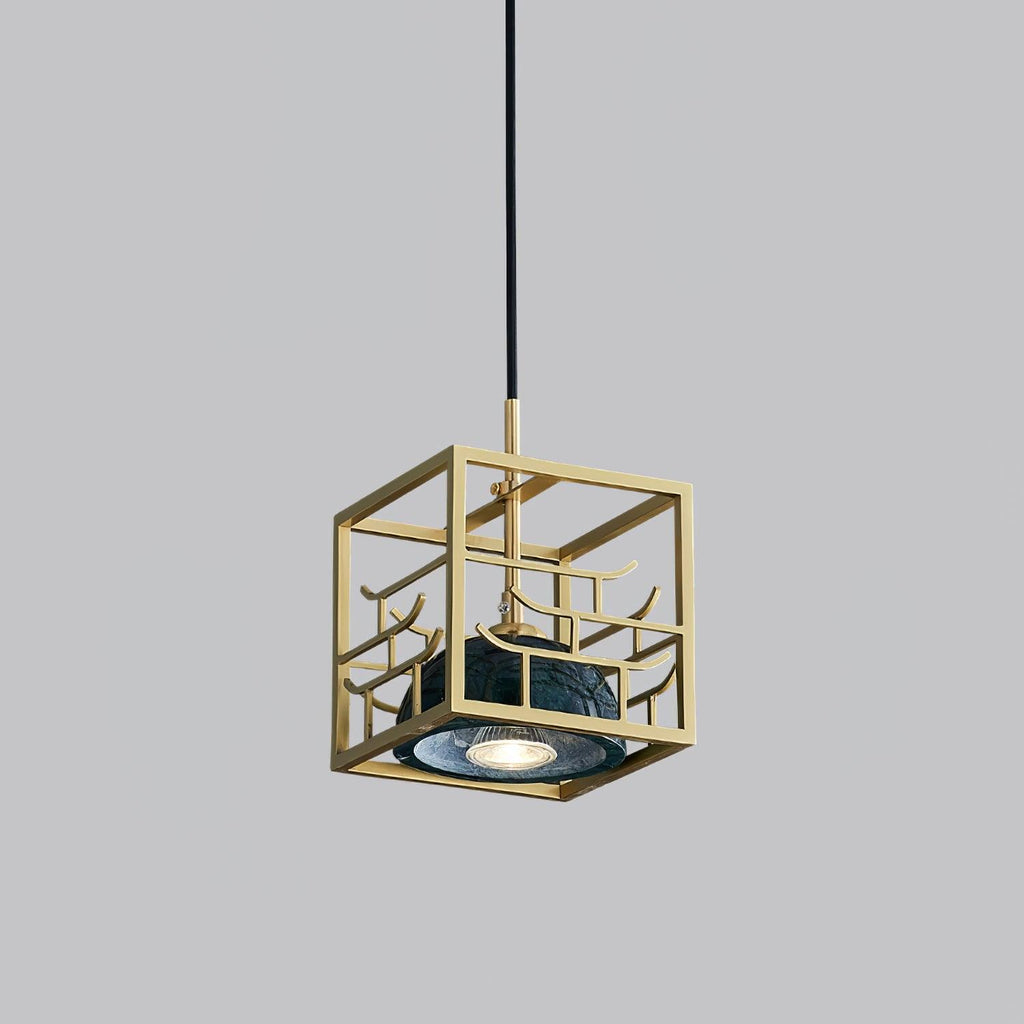 Cubo Lampe Pendante en Laiton Moderne - Neutralighting