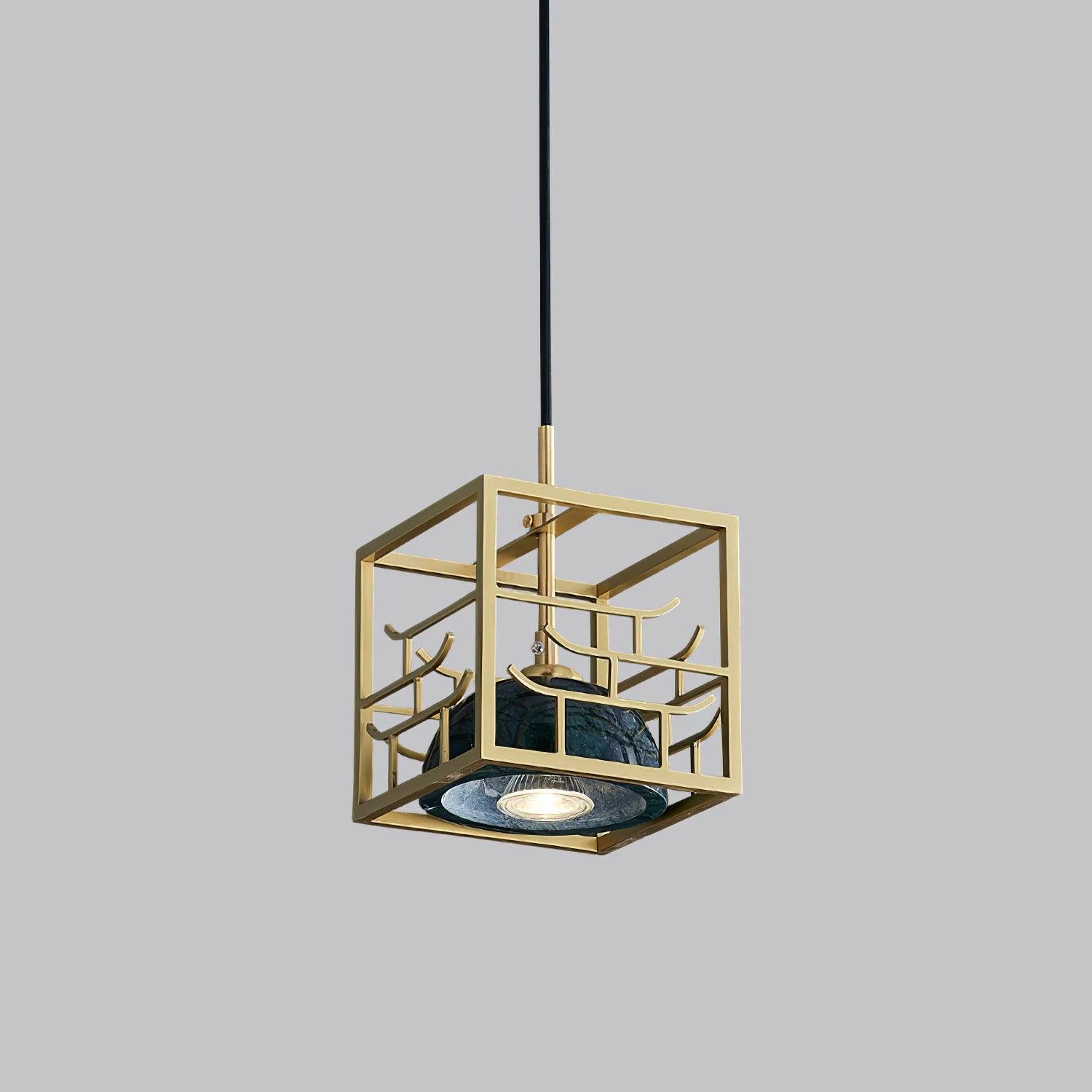Cubo Lampe Pendante en Laiton Moderne - Neutralighting