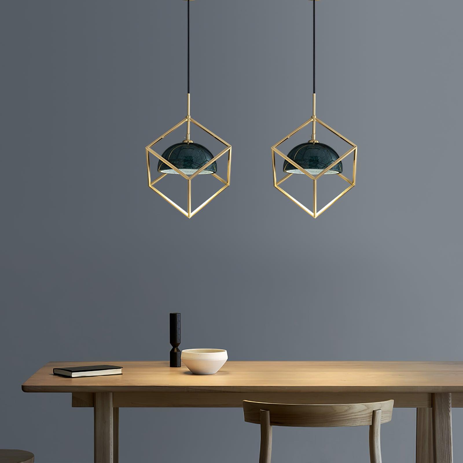 Cubo Lampe Pendante en Laiton Moderne - Neutralighting