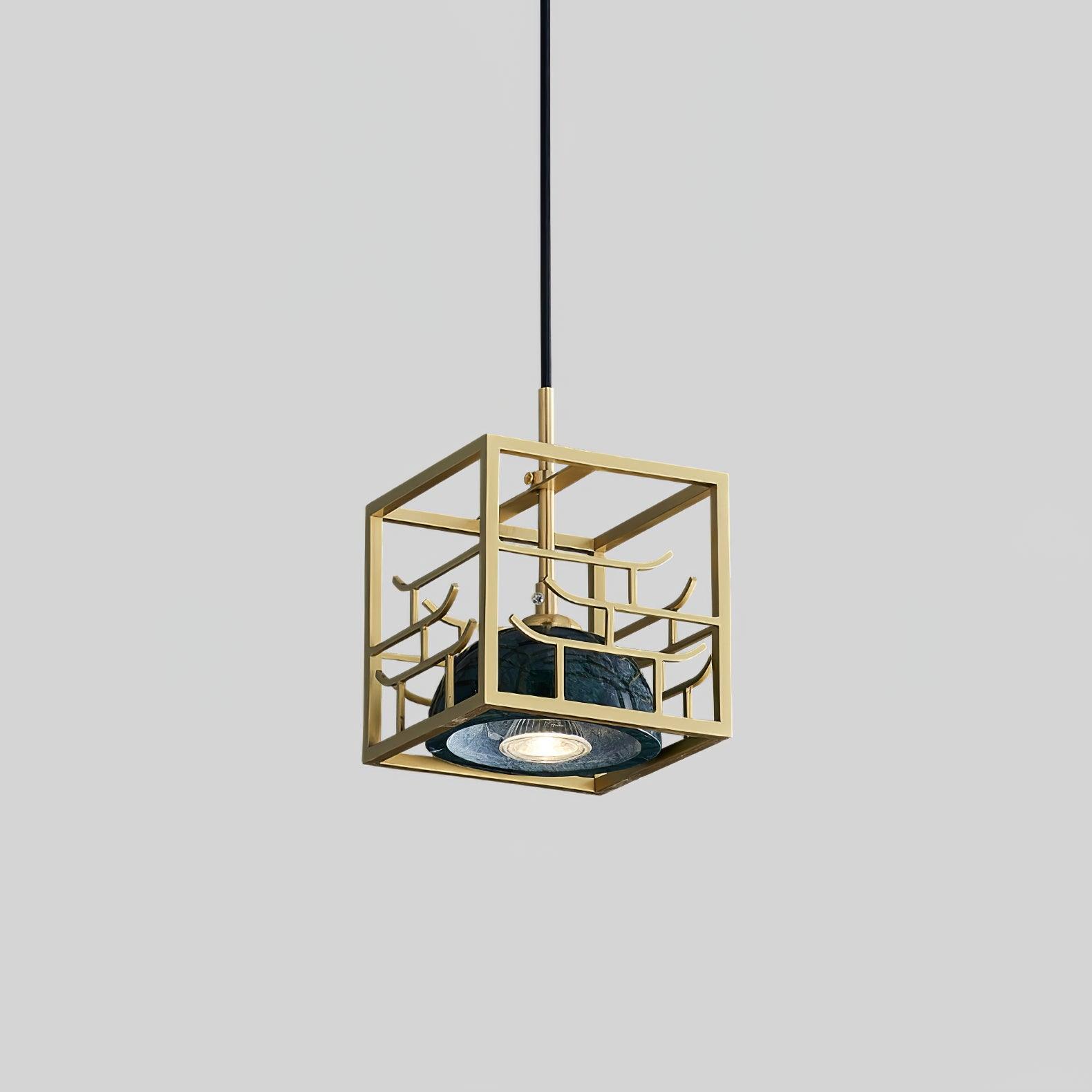 Cubo Lampe Pendante en Laiton Moderne - Neutralighting