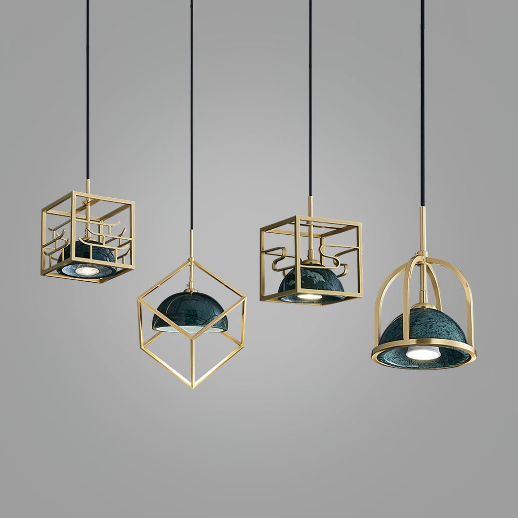 Cubo Lampe Pendante en Laiton Moderne - Neutralighting