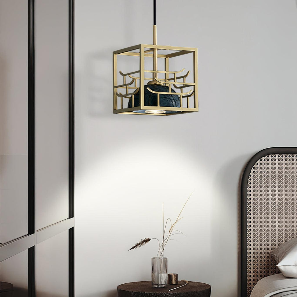 Cubo Lampe Pendante en Laiton Moderne - Neutralighting