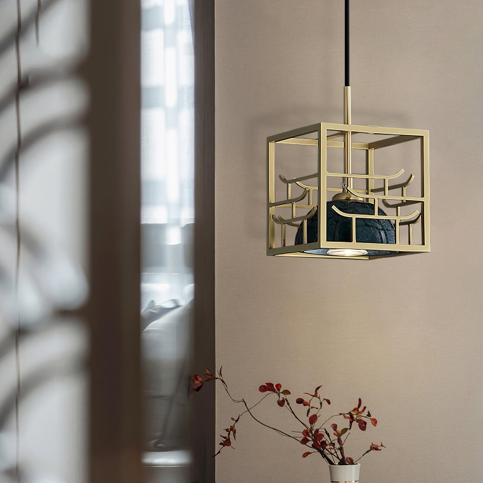 Cubo Lampe Pendante en Laiton Moderne - Neutralighting