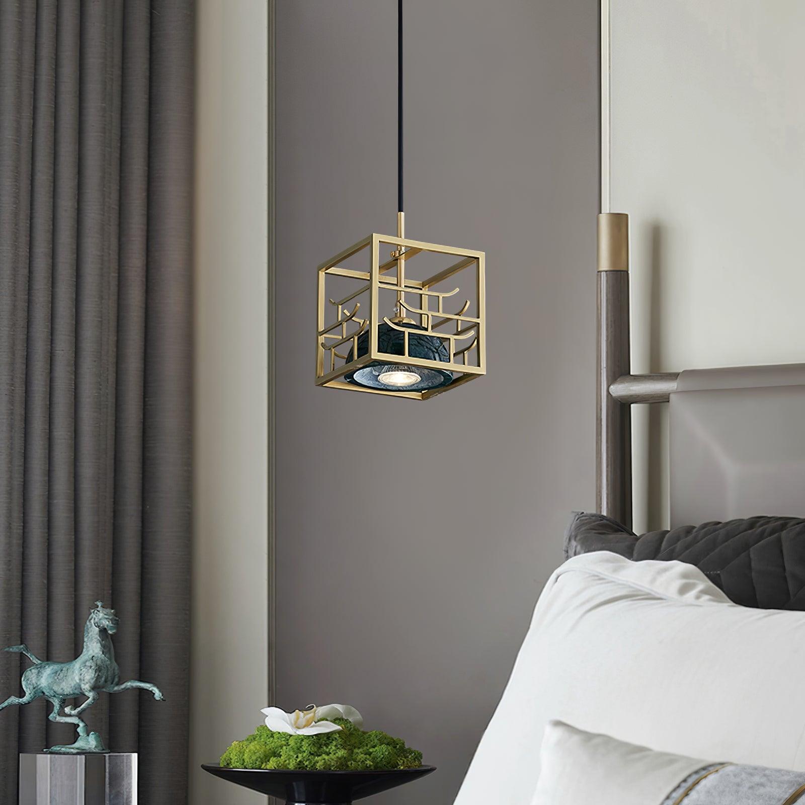 Cubo Lampe Pendante en Laiton Moderne - Neutralighting