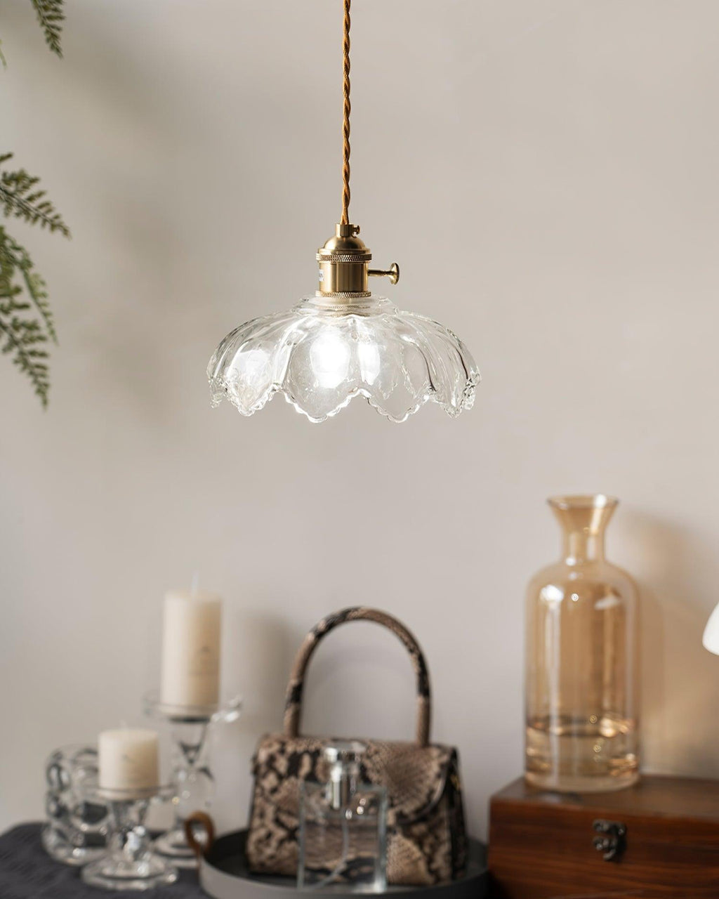 Limea Lampe Pendante Fleur Verre Vert - Neutralighting