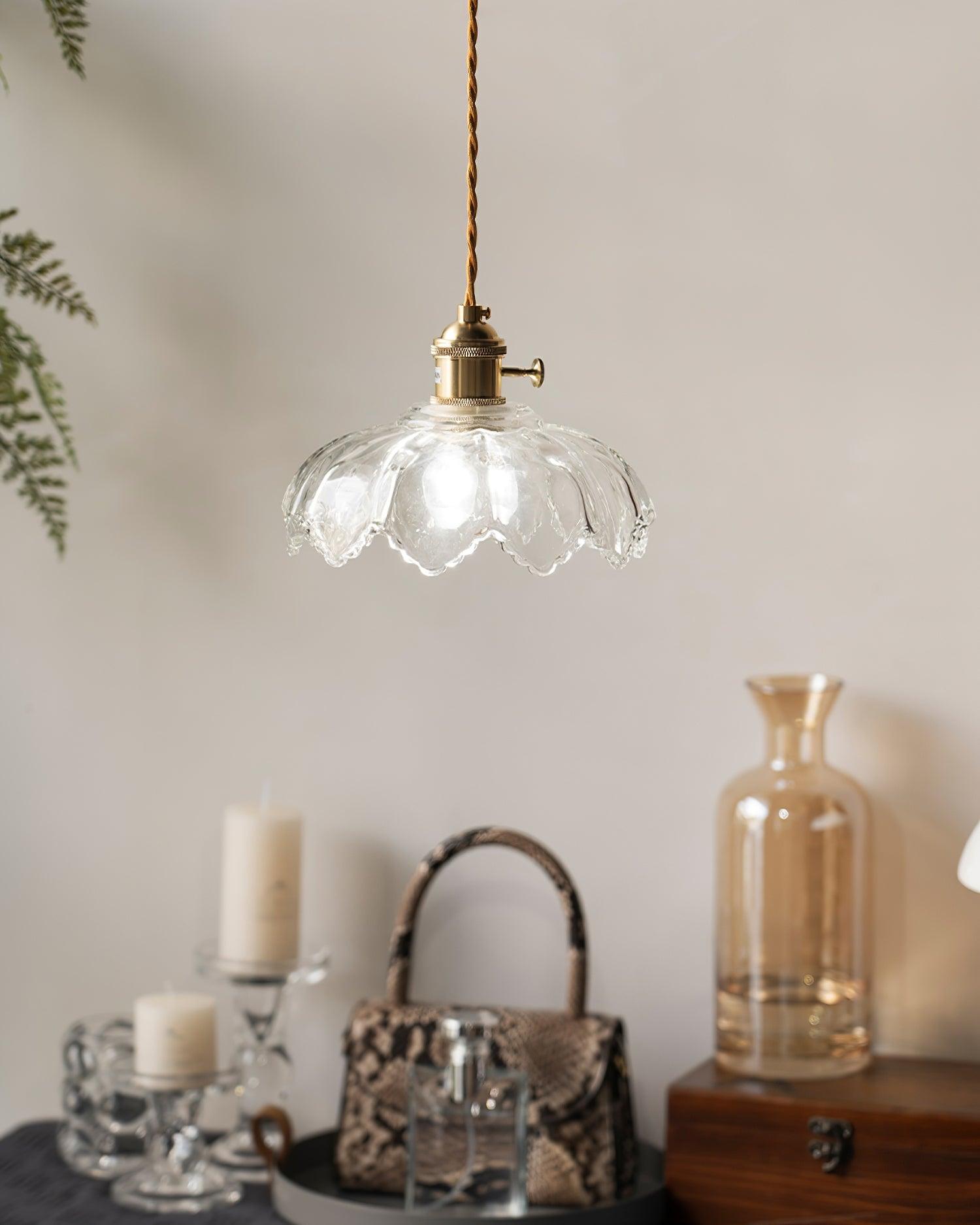 Limea Lampe Pendante Fleur Verre Vert - Neutralighting