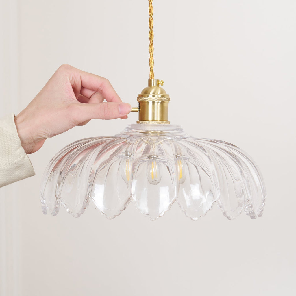 Limea Lampe Pendante Fleur Verre Vert - Neutralighting