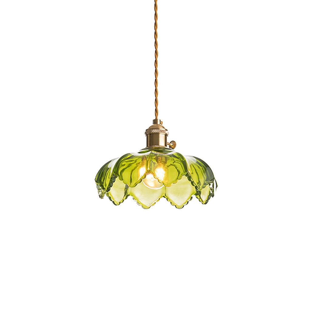 Limea Lampe Pendante Fleur Verre Vert - Neutralighting