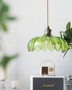 Limea Lampe Pendante Fleur Verre Vert - Neutralighting