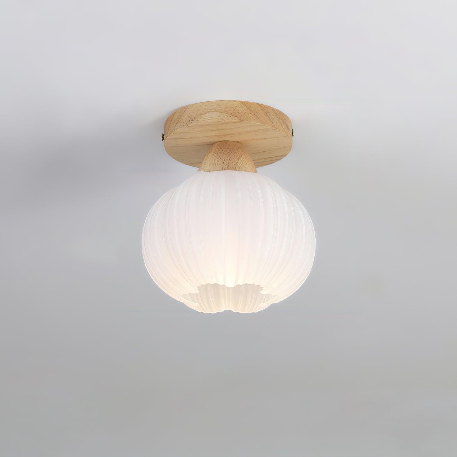 Gleam Grand plafonnier en bois avec sac de fleurs - Neutralighting