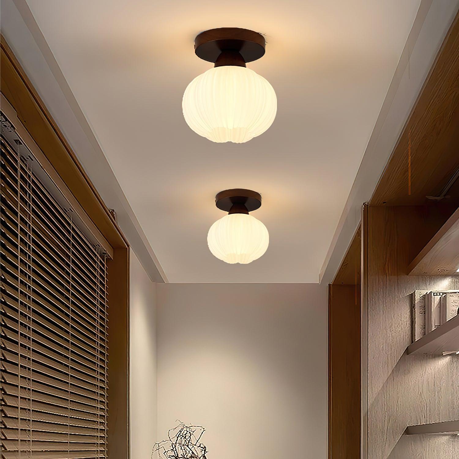 Gleam Grand plafonnier en bois avec sac de fleurs - Neutralighting