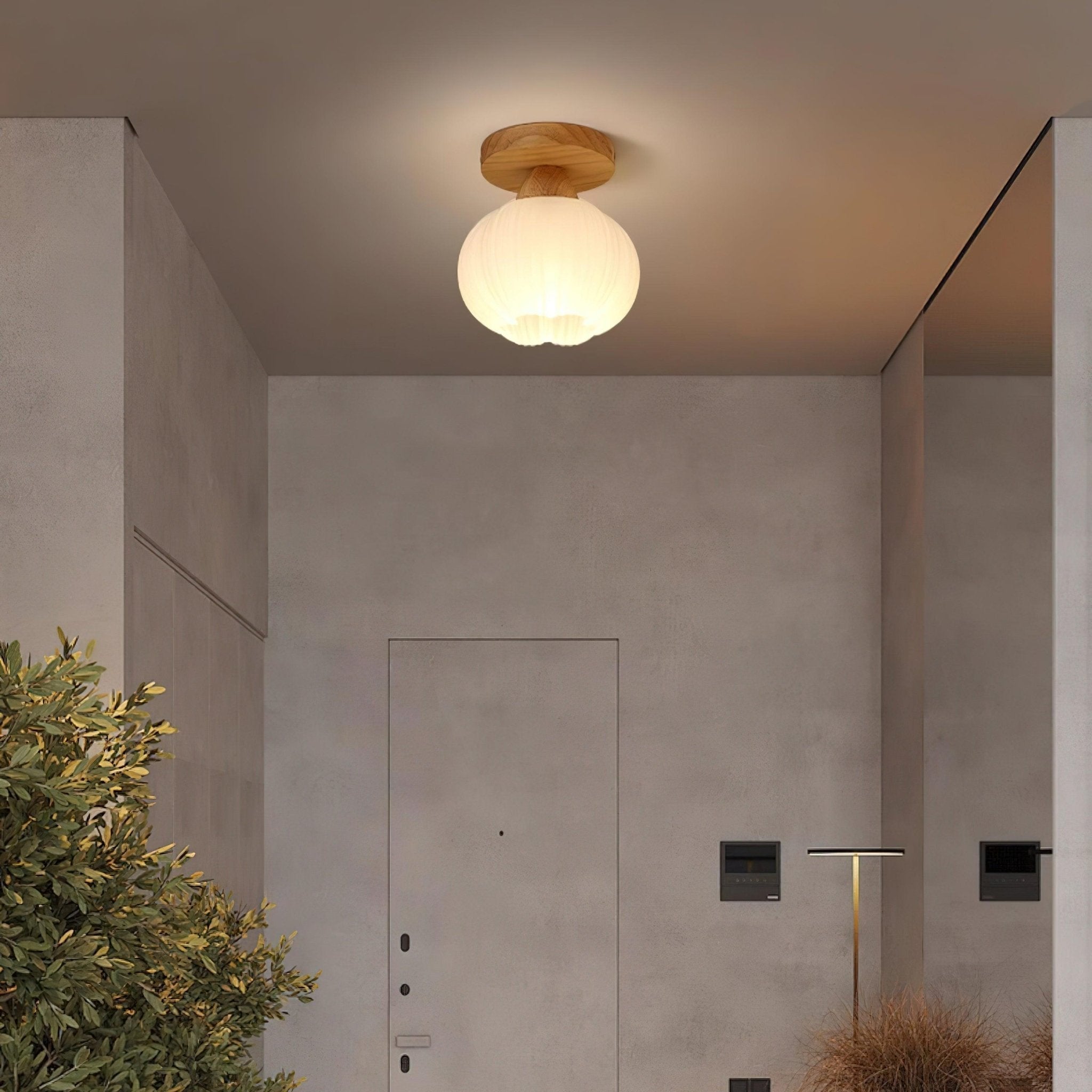 Gleam Grand plafonnier en bois avec sac de fleurs - Neutralighting