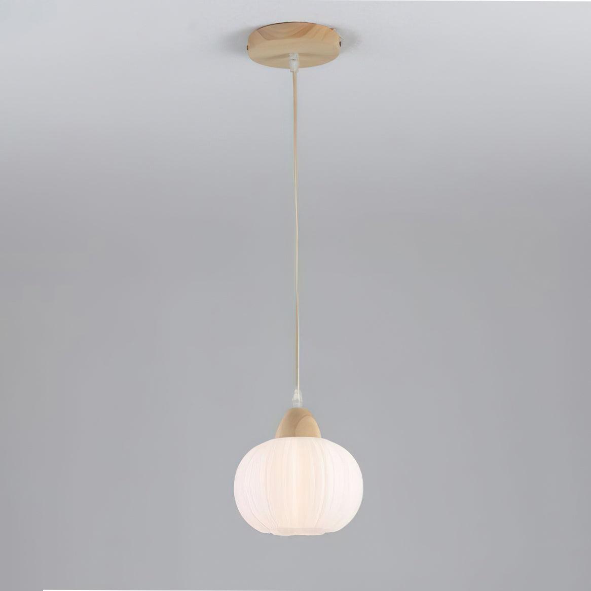 Pumpkin Suspension Lampe en Bois Moderne - Neutralighting
