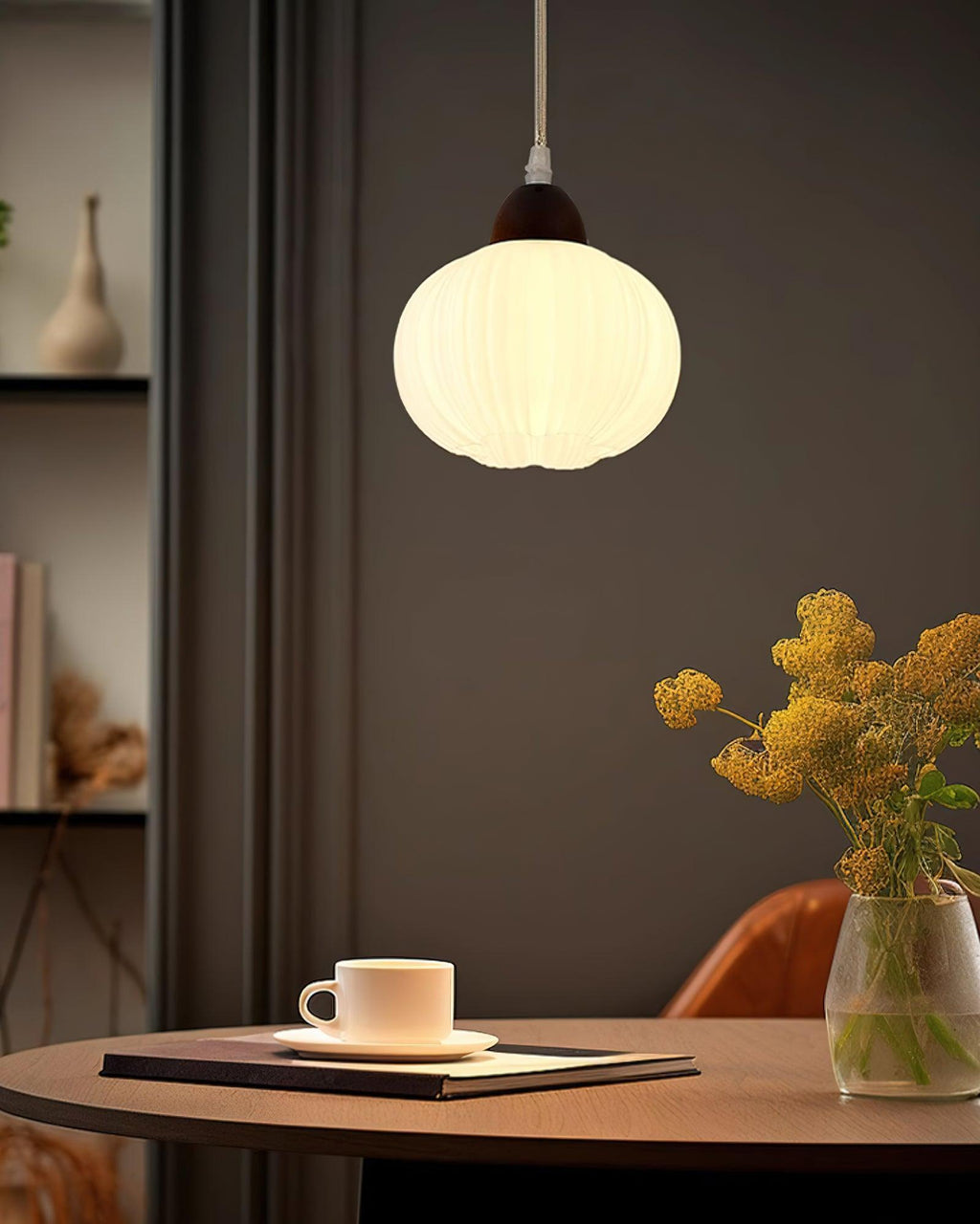 Pumpkin Suspension Lampe en Bois Moderne - Neutralighting