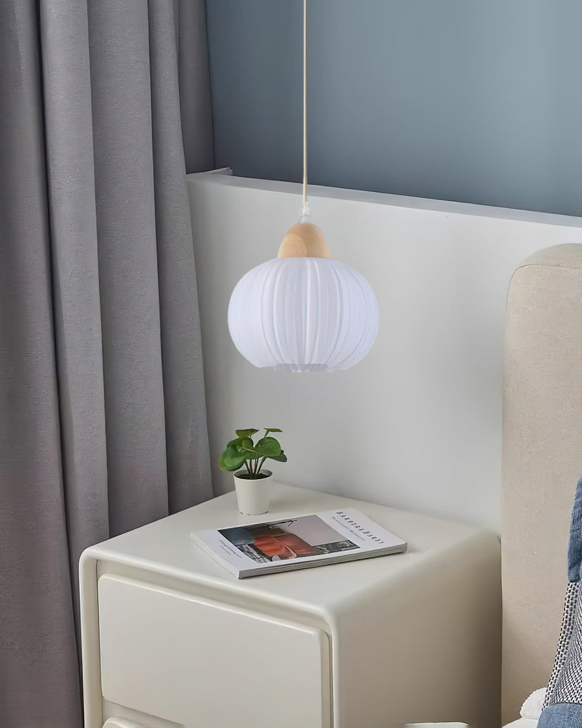 Pumpkin Suspension Lampe en Bois Moderne - Neutralighting