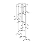 Acariel Chandelier de Luxe Grand en Verre Mouette - Neutralighting