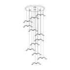 Acariel Chandelier de Luxe Grand en Verre Mouette - Neutralighting