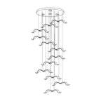 Acariel Chandelier de Luxe Grand en Verre Mouette - Neutralighting